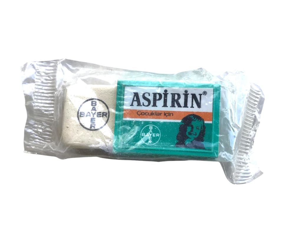 Aspirin - Silgi ve kalemtıraş (Ambalajında)