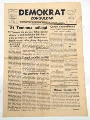 Demokrat Zonguldak, 16 Temmuz 1949 Zonguldak - Efemera