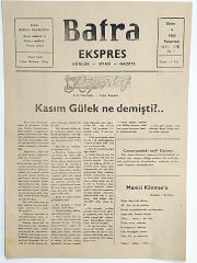 Bafra Ekspres Günlük Siyasi Gazete 4 Ekim 1965 - Gazete