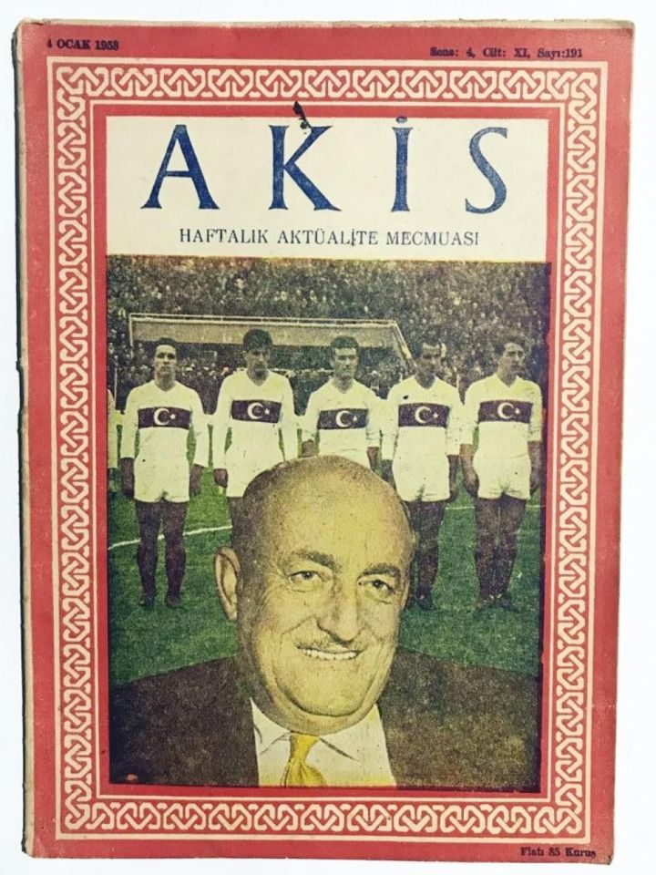 Akis Haftalık Aktüalite Mecmuası - Sayı;191 / 1958 Milli Takım kapaklı