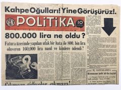Yeni Politika Gazetesi - Arif ORUÇ / Sayı : 1 / 1945