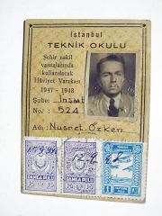 İstanbul Teknik Okulu 1947-48 yılı paso