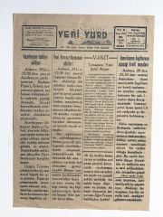 Yeni Yurd Gazetesi - VAN / 30 Nisan 1946