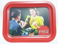 Coca Cola nostaljik tepsi - Sandviç ve Cola