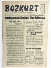Bozkurt - Milliyetçi Mücadeleci Fikir Gazetesi - Sayı : 2 / 1 Nisan 1968 - AMASYA