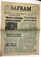 Bafram gazetesi - 27 Ocak 1987  Samsun - Bafra - Efemera