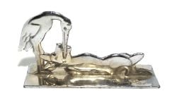 Benjamin Rabier imzalı, La Fontene Art Deco metal figür - Oyuncak