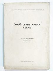 Örgütlerde Karar Verme - Oğuz ONARAN - Kitap