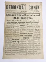 Demokrat Canik Gazetesi - Samsun / 10 Ağustos 1955