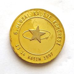 6. Ulusal Kalite Kongresi 1997 / 1 Lira hatıra para