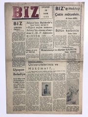 Biz Gazetesi - 19 Kasım 1958