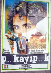 Kayıp / Missing / Ömer MUZ çizimi / Film afişi -  Orijinal dönemin baskısıdır, yeni baskı değildir.
