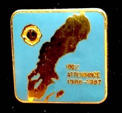 Lions 100% Attendance 1986-1987 / Rozet