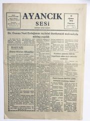Ayancık Sesi Gazetesi - Sayı 2  / 10 Ağustos 1970