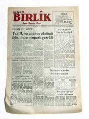 Gebze Birlik Siyasi bağımsız gazete 18 Temmuz 1989