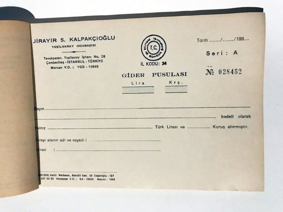 Jirayr S. Kalpakçıoğlu - Yeşilsaray Odabaşısı / Gider Pusulası