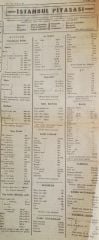 1948 İstanbul piyasası, Deriler, peynirler, canlı hayvan, et, balık, yumurta Süt ve süt ürünleri, Yarım boy gazete sayfası - Efemera