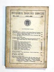 İstanbul Barosu Dergisi Sayı:9-10 / 1970 - Dergi