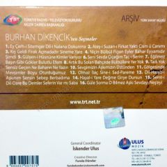 Burhan DİKENCİK'ten seçmeler Türk Sanat  Müziği Cd TRT Arşiv serisi