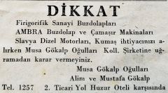 Ambra Buzdolap ve çamaşır makinaları DENİZLİ 5.5x10 cm. / Dergi, gazete reklamı - Efemera