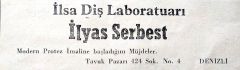 İlsa Diş Laboratuarı DENİZLİ 4.5x15  cm. / Dergi, gazete reklamı - Efemera