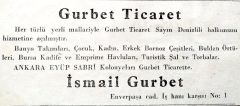 Gurbet Ticaret DENİZLİ 6x15 cm. / Dergi, gazete reklamı - Efemera