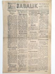 Babalık Gazetesi 14 Kasım 1949 KONYA - Gazete