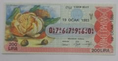 19 Ocak 1983 - Yarım - Piyango bileti - Efemera