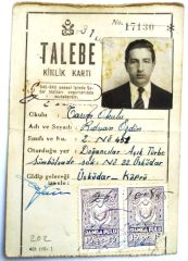 Şehir Hatları vapurları, talebe kimlik kartı / Tarım Okulu - Efemera