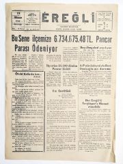 Ereğli gazetesi 18 Nisan 1968 - Gazete