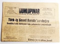 Dumlupınar günlük siyasi gazete, 10 Ağustos 1970 - Efemera