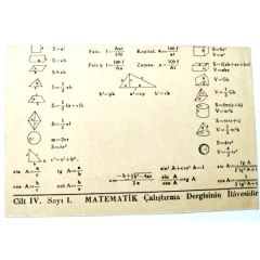 Matematik Öalıştırma dergisi ilavesi, karton cetvel - Efemera