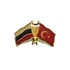 Türkiye ve Rusya Bayraklı Rozet