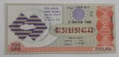 9 Mayıs 1986 - Yarım bilet - Milli Piyango bileti Asya Avrupa Sanat Bienali