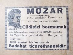 Mozar Tıraş bıçakları - Gazete, dergi reklamı