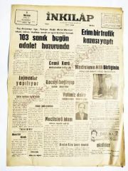 Afyon İnkılap gazetesi - 8 Haziran 1963 - Efemera