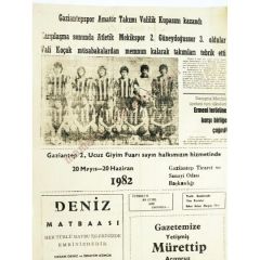 Gaziantep'te Zafer - 1 Temmuz 1982 Gaziantepspor - Efemera