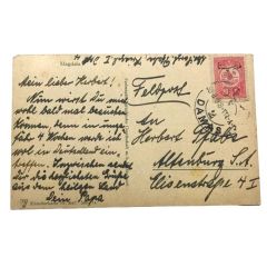 Magdala - Osmanlı pullu, Damas damgalı kartpostal