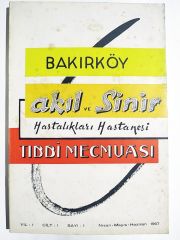 Bakırköy akıl ve sinir hastalıkları hastanesi tıbbi mecmuası Sayı:1
