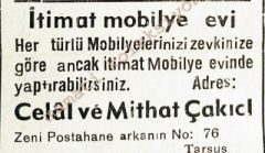 İtimat mobilya evi Tarsus  Gazete Reklamı - Efemera