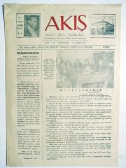 Akış Halit Ziya UŞAKLIGİL Ortaokulu Kültür Kolu Yayın Organı - 26.3.1973 / Gazete