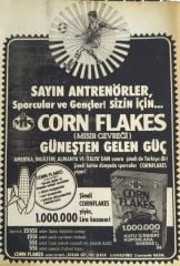 Sayın Antrenörler sporcular.. Corn Flakes Güneşten gelen güç / - / Dergi, gazete reklamı - Efemera