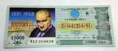 9 Kasım 1992 - Dörtte bir bilet - Milli Piyango 10 Kasım - Efemera