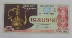 19 Ocak 1986 - Yarım bilet - Milli Piyango bileti - Efemera
