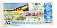 9 Haziran 1980 Tam bilet - Milli Piyango bileti
