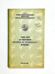 1990 - 1991 Av Mevsimi Merkez Av Komisyonu Kararı - Kitap