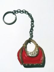 Metal, mineli, taşlı bayan çantası - Anahtarlık