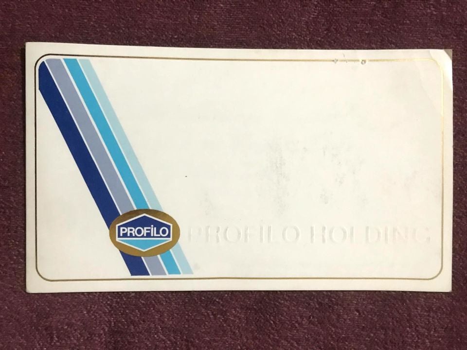 Profilo Holding 40. yıl Tebrik kartı