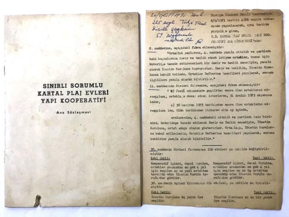 Sınırlı Sorumlu Kartal Plaj Evleri Yapı Kooperatifi - Ana kooperatifi