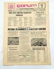 Çorum Siyasi bağımsız gazete, 25 Eylül 1981 Çorum - Efemera